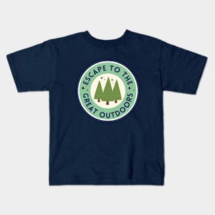 Escape to the Great Outdoors! Simple Camping Shirt Design Kids T-Shirt